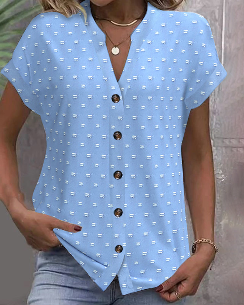 Maison Lefèvre™ | Blouse À Épaule Tombante Bleue